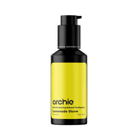 Archie Natural Toothpaste with Fluoride Lemonade Storm flavour,