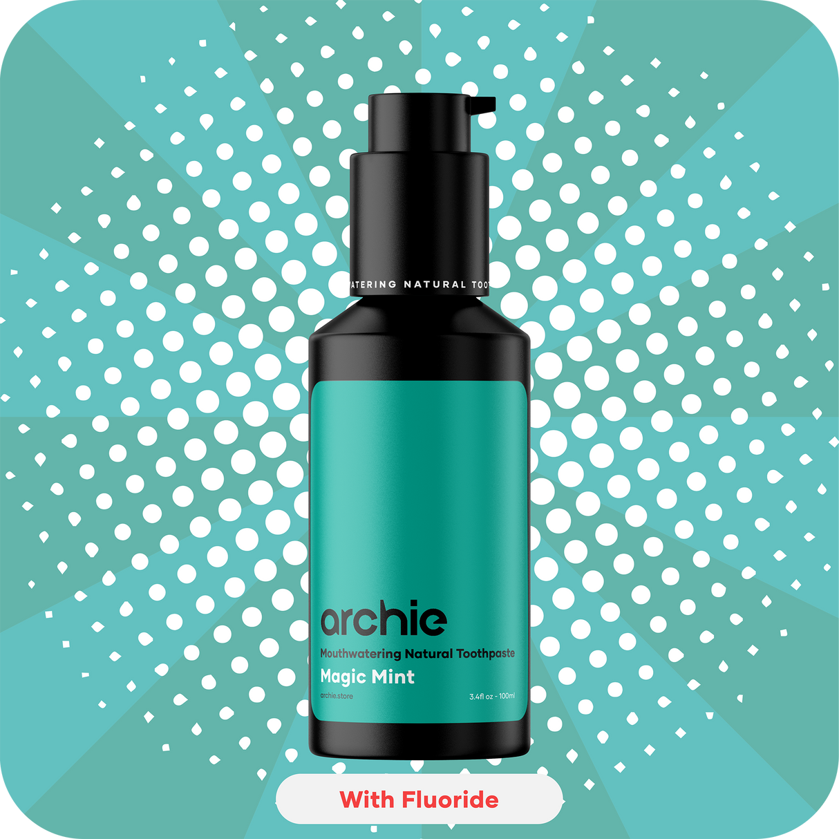 Archie Natural Toothpaste with Fluoride - Magic Mint