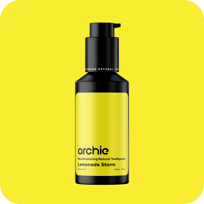 Archie Natural Toothpaste with Hydroxyapatite - Lemonade Storm Flavour