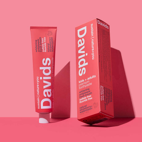Davids Kids + Adults Natural Premium Toothpaste - Strawberry Watermelon packaging