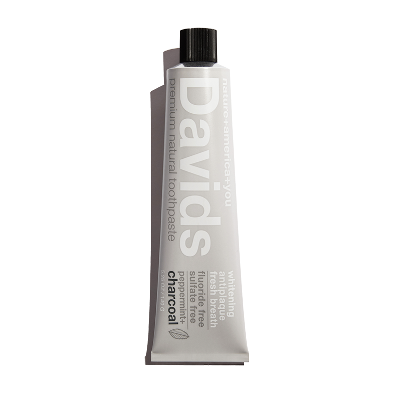 Davids Premium Natural Toothpaste - Charcoal and Peppermint