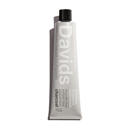 Davids Premium Natural Toothpaste - Charcoal and Peppermint