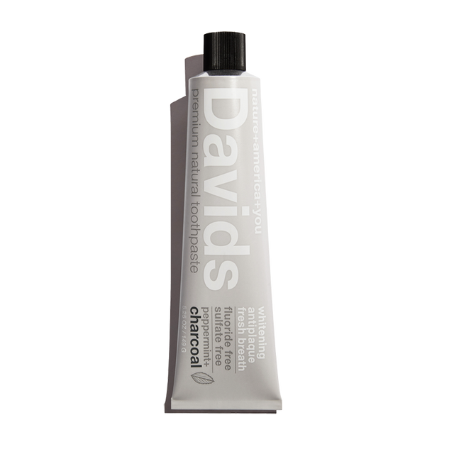 Davids Premium Natural Toothpaste - Charcoal and Peppermint