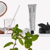 Davids Premium Natural Toothpaste - Charcoal and Peppermint display on shelf