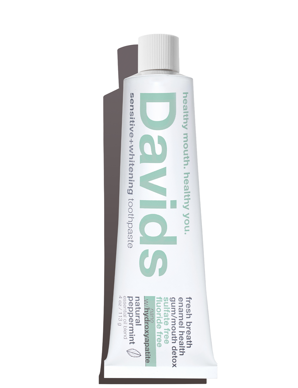 Davids Sensitive + Whitening Nano-Hydroxyapatite Premium Natural Toothpaste - Peppermint