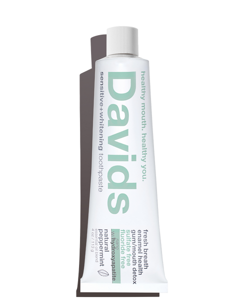 Davids Sensitive + Whitening Nano-Hydroxyapatite Premium Natural Toothpaste - Peppermint