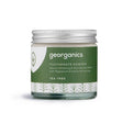 Georganics Natural Whitening Toothpaste Powder - Tea Tree, eco friendly jar