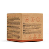 Georganics Natural and Organic Fluoride Toothpaste - Orange, eco friendly packaging box, side and back