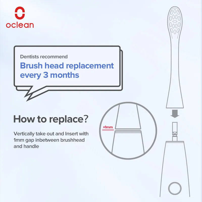 Original Oclean Replacement Spare Electric Toothbrush Brush Heads